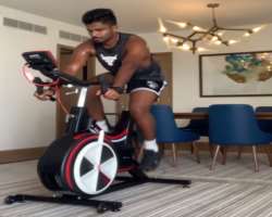 The cricketer also gives time to exercise and work out in addition to his cricket practice.